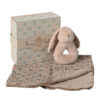 Bunny Rattle Baby Gift Set - Powder
