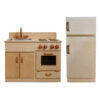 Classic Wooden Kitchen and Refrigerator Bundle
