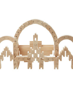 Interlocking Wooden Blocks Construction Set