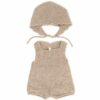 Knit Doll Outfit â€“ 14" Romper & Bonnet