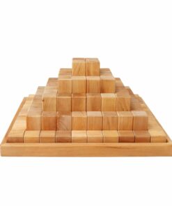 Large Natural Wooden Stepped Pyramid