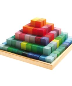 Large Stepped Pyramid Wooden Math Blocks