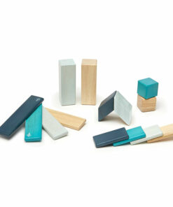 Magnetic Wooden Blocks - 14 Piece Set - Blues