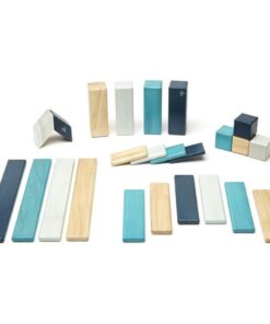 Magnetic Wooden Blocks - 24 Piece Set Blues