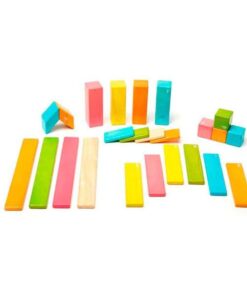 Magnetic Wooden Blocks - 24 Piece Set Tints