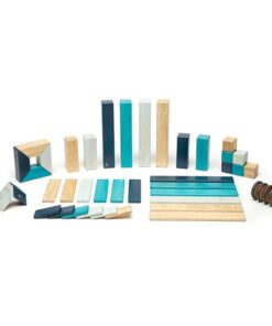 Magnetic Wooden Blocks - 42 Piece Set Blues