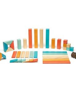 Magnetic Wooden Blocks - 42 Piece Set Sunset