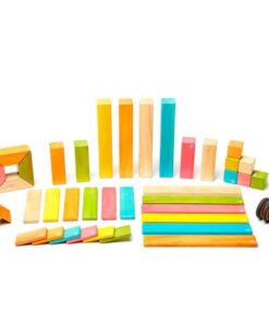 Magnetic Wooden Blocks - 42 Piece Set Tints
