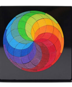 Magnetic Wooden Tile Puzzle - Rainbow Wheel
