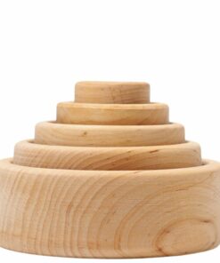 Natural Wood Nesting Bowl Set