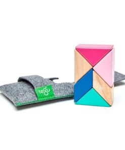 Pocket Pouch Prism Wooden Magnetic Blocks - Blossom