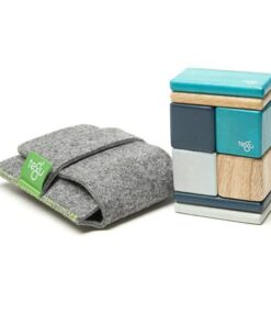 Pocket Pouch Wooden Magnetic Blocks - Blues