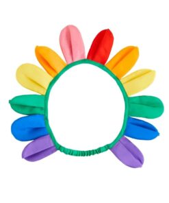 Silk Rainbow Petal Crown