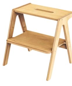 Two-Step Wooden Step Stool - Natural
