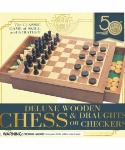 Wooden Chess and Checkers Set