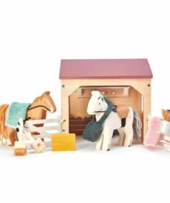 Wooden Horse Stable Play Set
