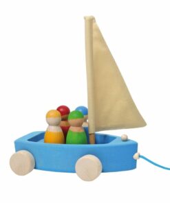 Wooden Land Yacht and Four Peg Friends