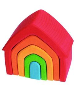 Wooden Rainbow Nesting House