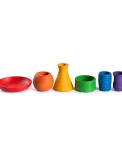 Wooden Rainbow Pots