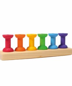 Wooden Rainbow Threading Game
