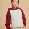 365G Color Block Cotton Kids Hoodie