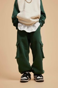 365G Fleece Solid Color Pocket Sweatpants