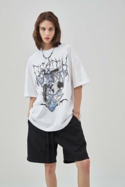 Grim Reaper Print Women T-Shirt