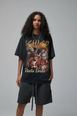 Ichigo Kurosaki Distressed Print Women T-Shirt