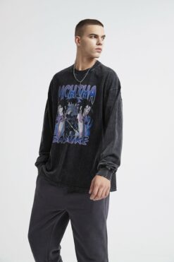 Sasuke Print Men Long Sleeve T-Shirt